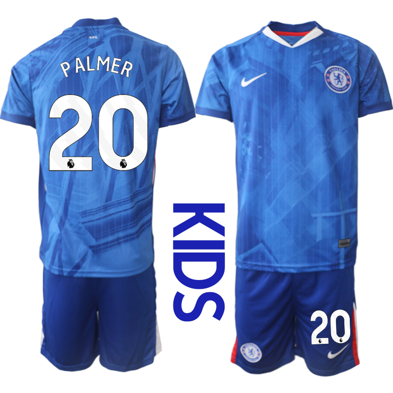 Youth 2025-2026 Club Chelsea FC home Blue 20 Soccer Jersey